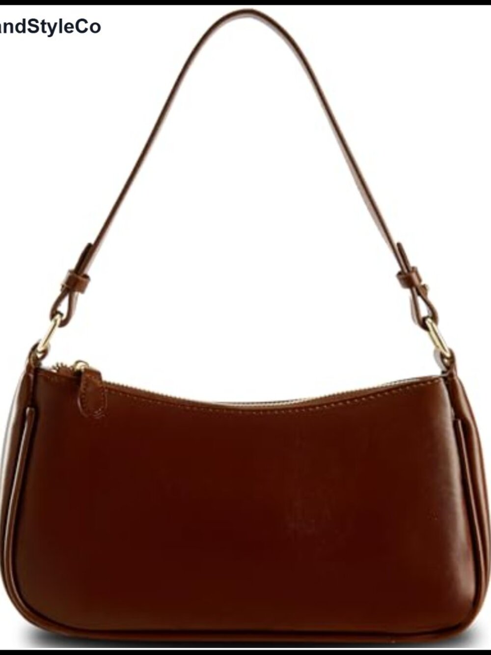Faux Leather Hobo Shoulder Bag with 2 Removable Straps & Zipper Closure